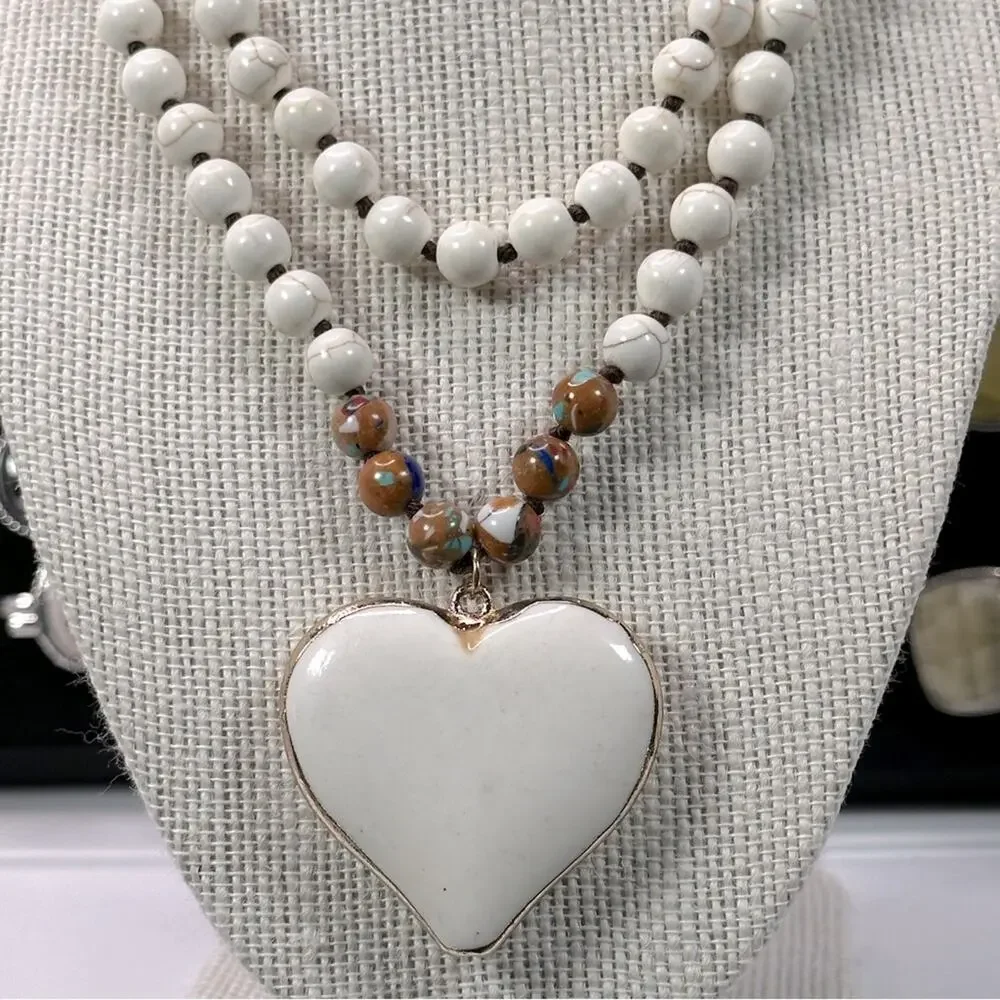 Hand Crafted howlite beaded